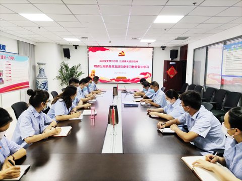 物资公司机关党支部、分部党支部开展党史学习教育集中学习活动